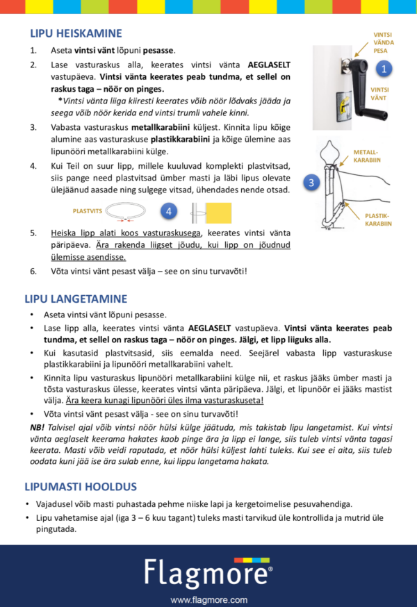 Klaasplastist lipumast 4m. - Image 6